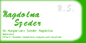 magdolna szeder business card